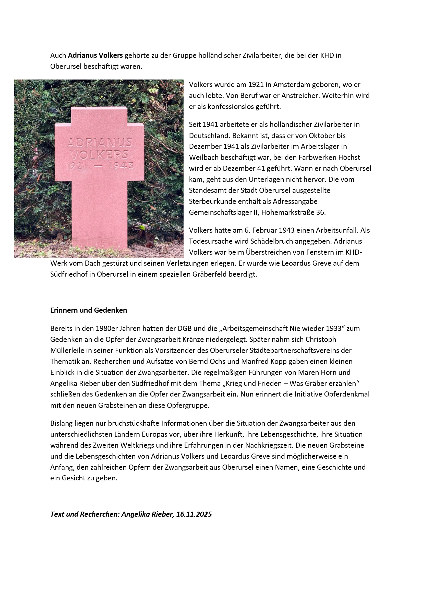 Angelika Rieber 2025 Holländische Zwangsarbeiter (Seite 2)